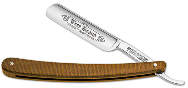 foto Shaving Knife Tree Brand Brown Canvas Micarta